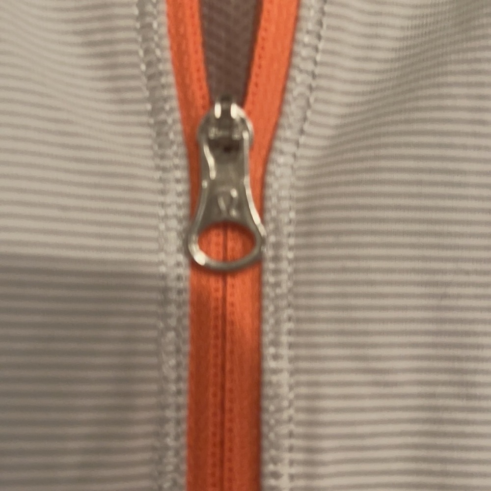 lululemon athletica Light Gray Half‑Zip Pullover with Coral Trim - Picture 3 of 7